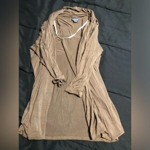 Covington Brown Open Front Cardigan
